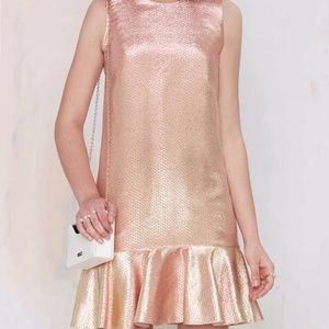 Barbiecore! Essentiel Major Space Metallic Dress